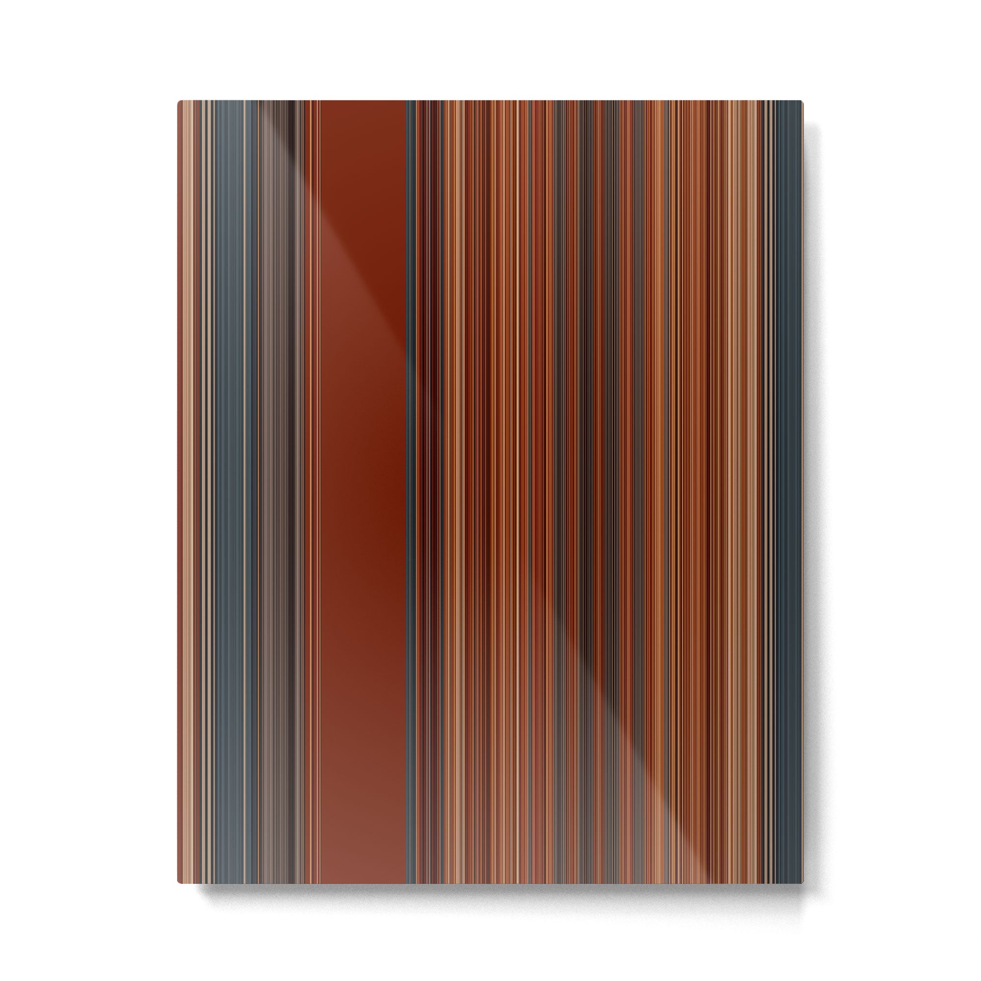 Bold Rust Colorful Stripes Metal Print Gallery Image 6