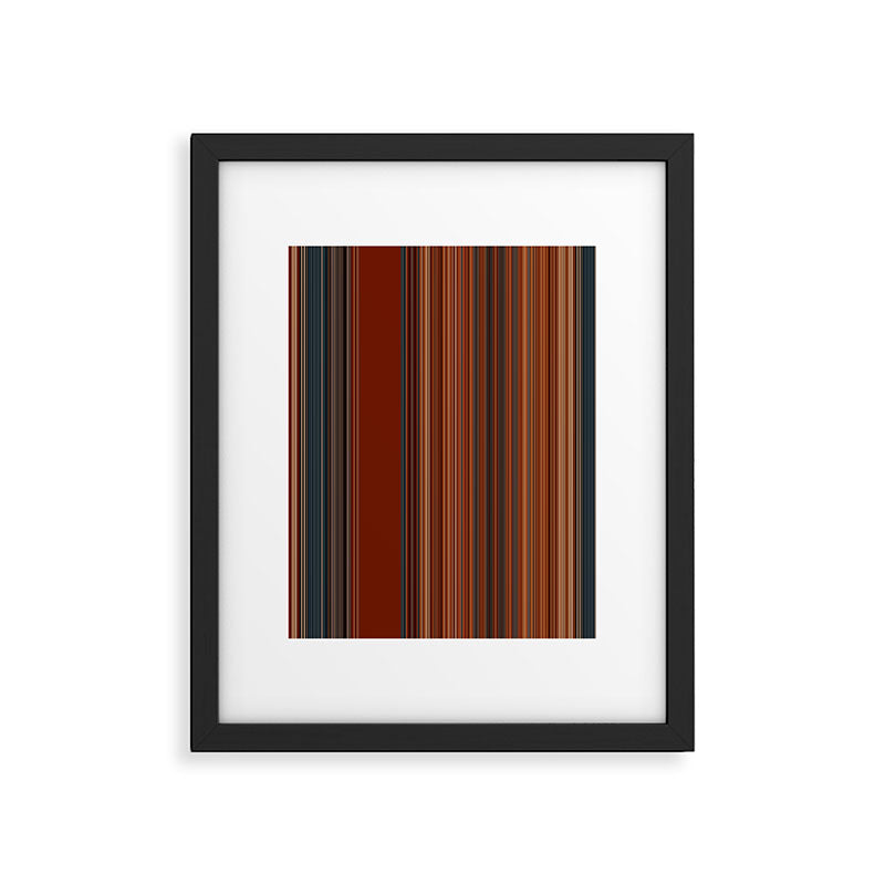 Bold Rust Colorful Stripes Framed Art Print Gallery Image 6