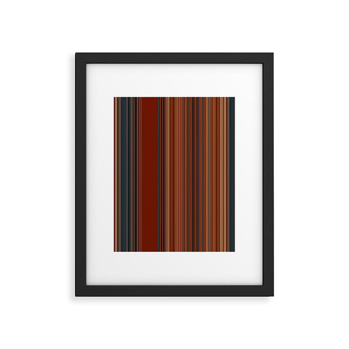 Bold Rust Colorful Stripes Framed Art Print Gallery Image 1
