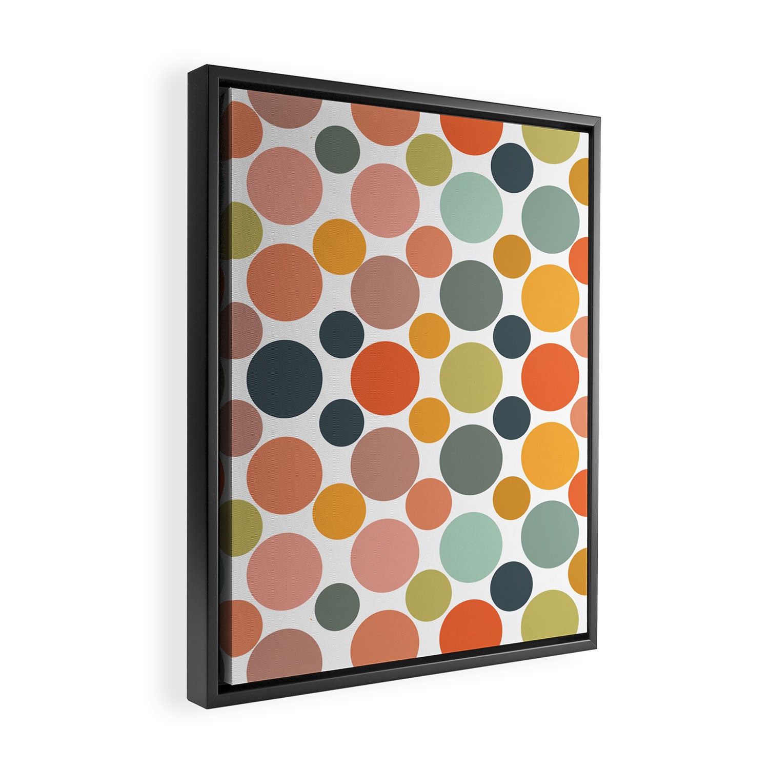 Cheerful Polka Dots  Framed Canvas Print Gallery Image 2
