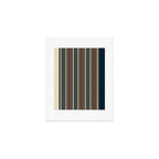 Dark Indigo Tan Stripes Art Print Gallery Image 1