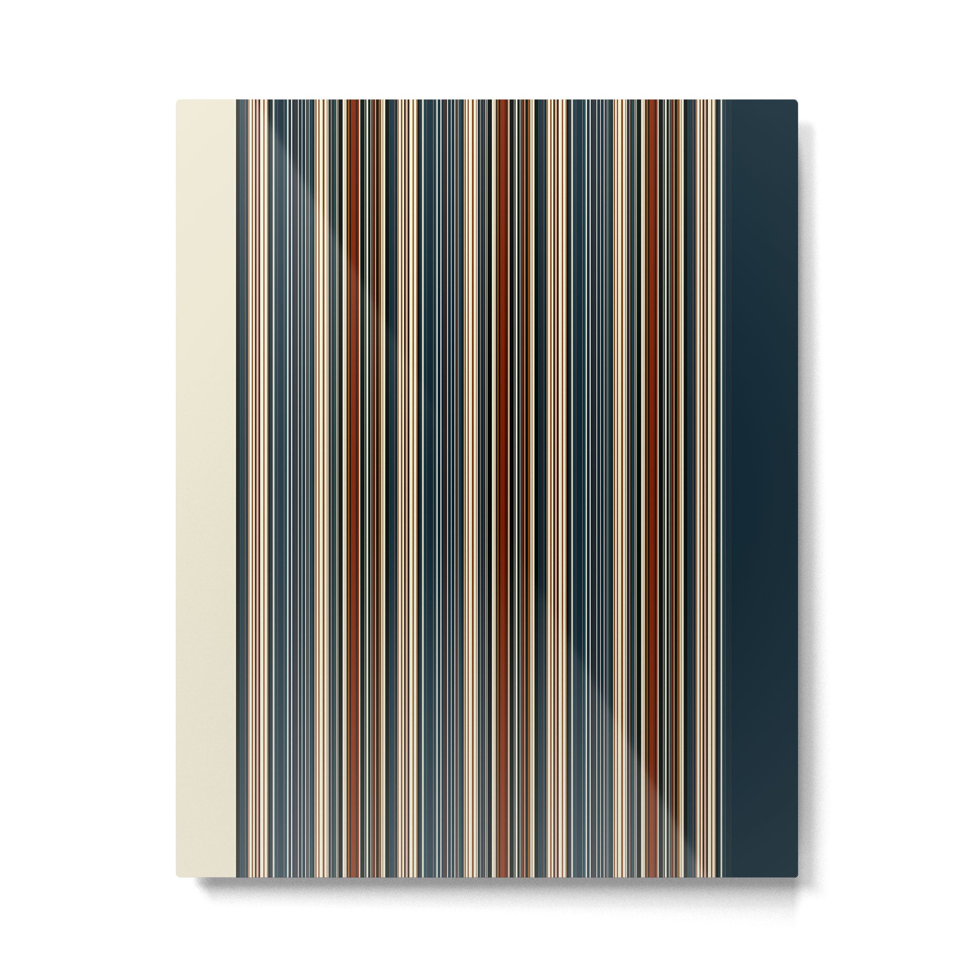 Dark Indigo Tan Stripes Metal Print Gallery Image 6