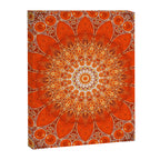 Detailed Orange Boho Mandala Canvas Print Gallery Image 8