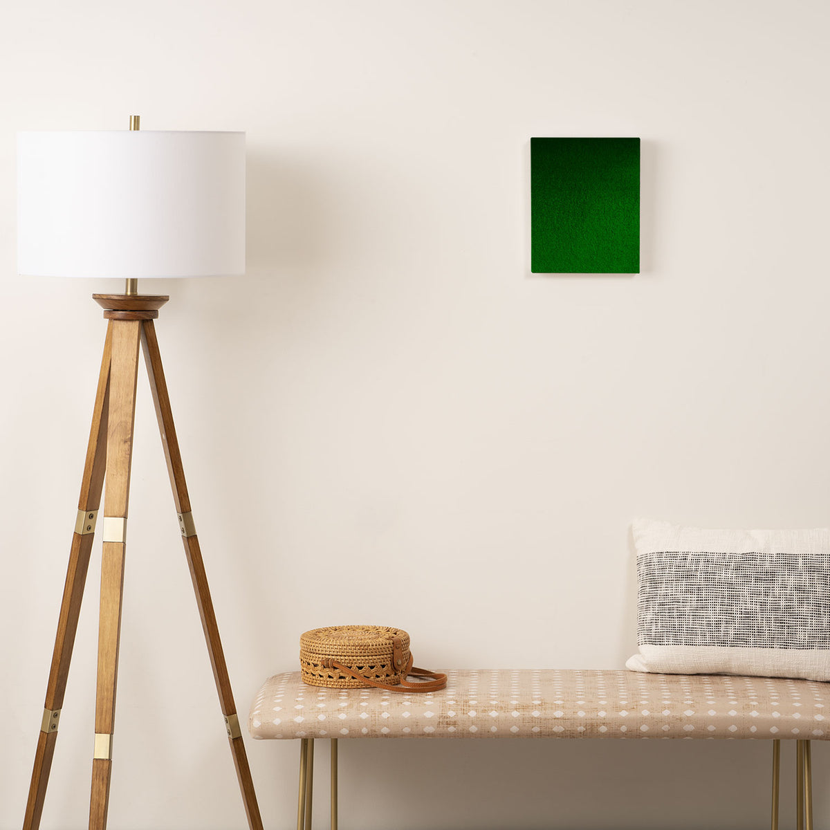 Emerald Green Ombre Design Canvas Print Gallery Image 2