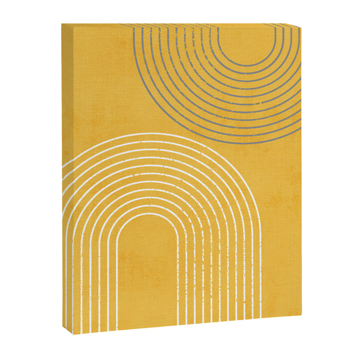 Golden Minimalist Abstract Canvas Print Gallery Image 1