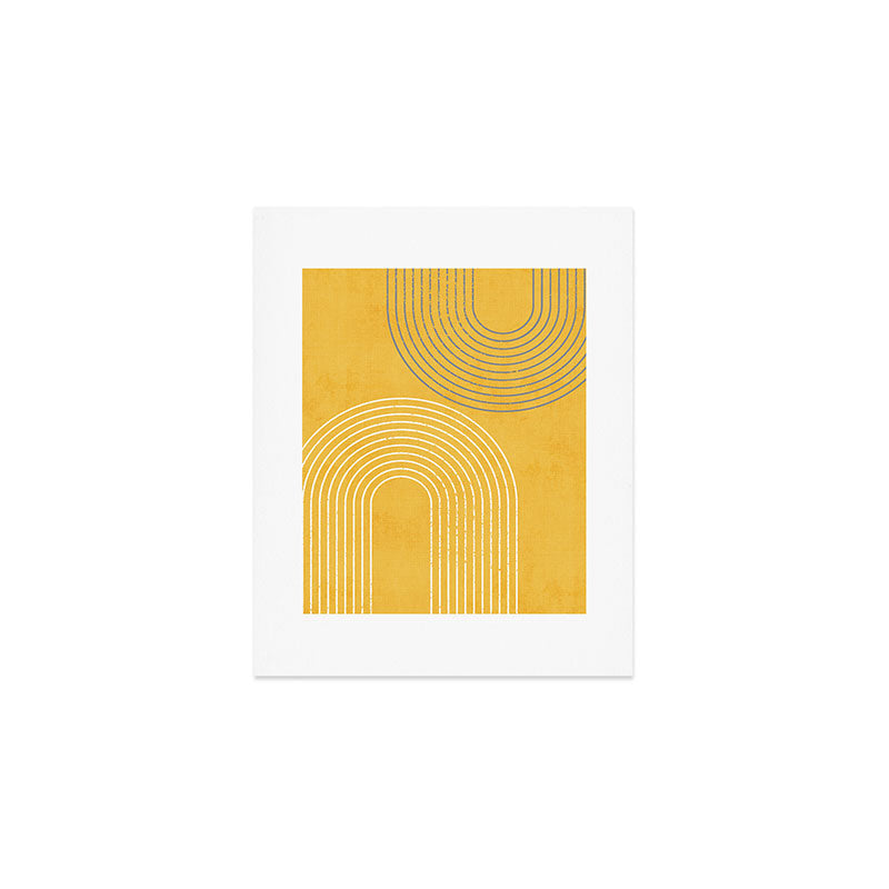 Golden Minimalist Abstract Art Print Gallery Image 1