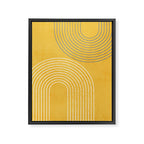 Golden Minimalist Abstract Framed Canvas Print Gallery Image 8