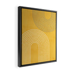 Golden Minimalist Abstract Framed Canvas Print Gallery Image 2