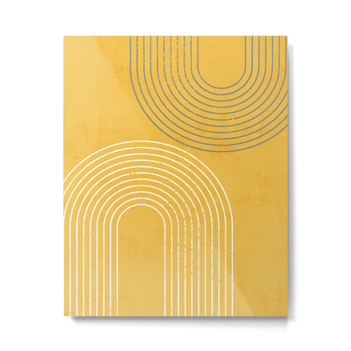 Golden Minimalist Abstract Metal Print Gallery Image 1