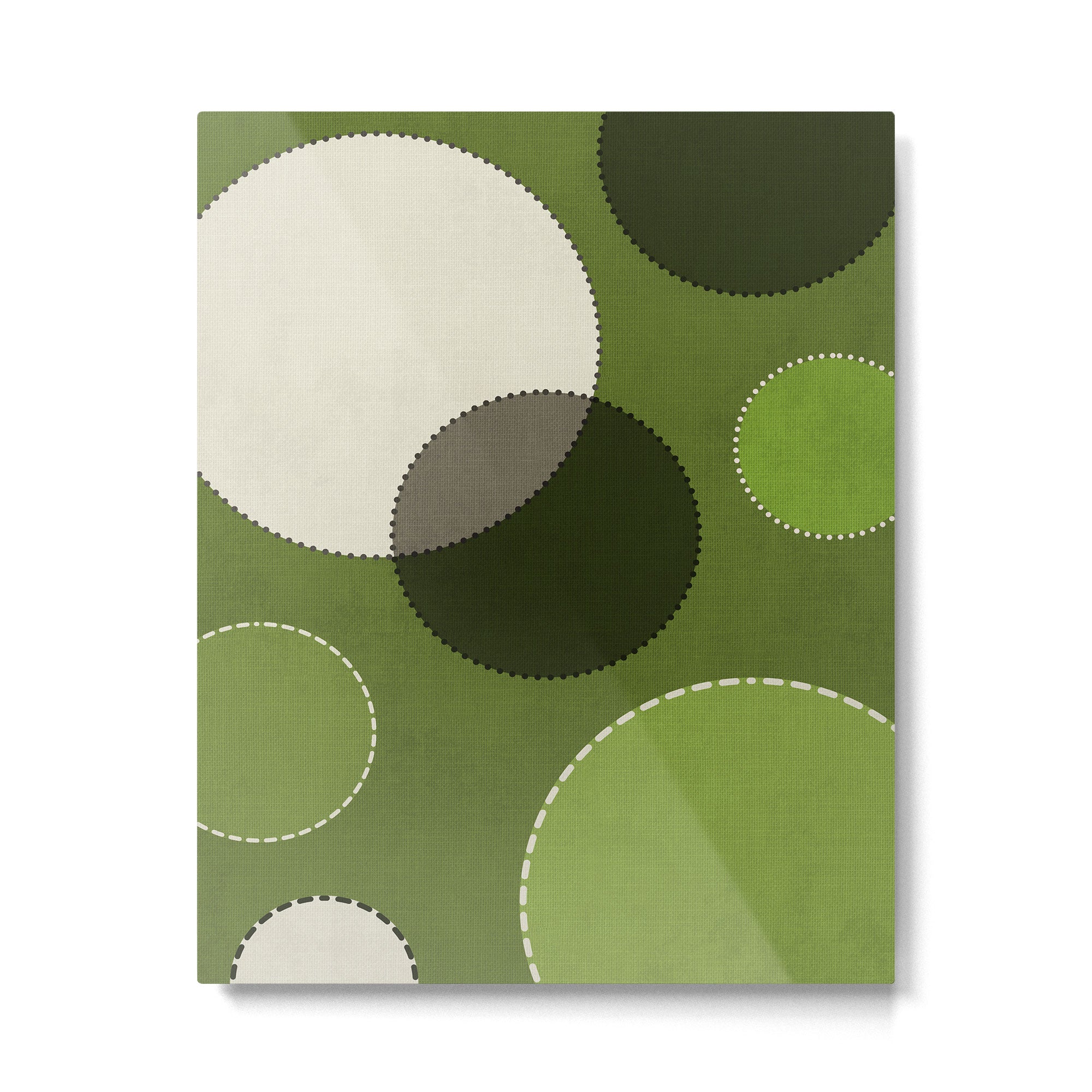 Green Chenille Polka Dots Metal Print Gallery Image 6