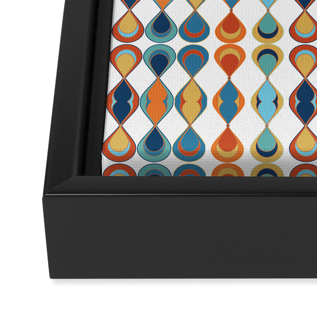 Mid Century Drop Pattern Framed Canvas Print Gallery Image 3