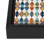 Mid Century Drop Pattern Framed Canvas Print Gallery Image 3
