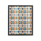 Mid Century Drop Pattern Framed Canvas Print Gallery Image 8