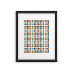Mid Century Drop Pattern Framed Art Print Gallery Image 6