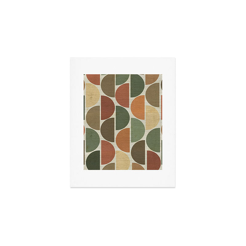 Mid-Century Canvas Geo Pattern Art Print Gallery Image 1
