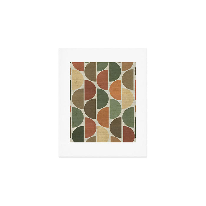 Mid-Century Canvas Geo Pattern Art Print Gallery Image 1