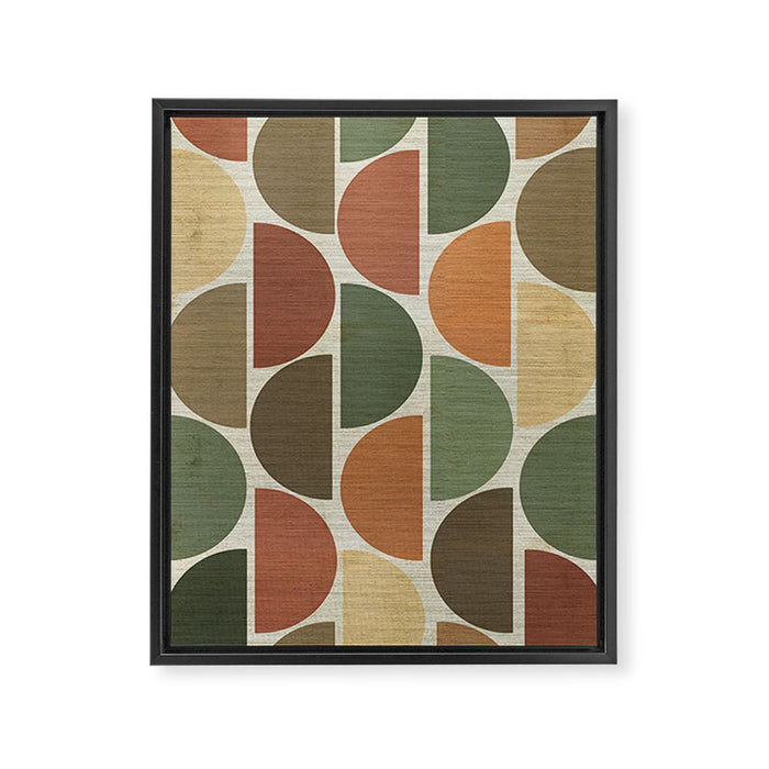 Mid-Century Canvas Geo Pattern Framed Canvas Print Gallery Image 1