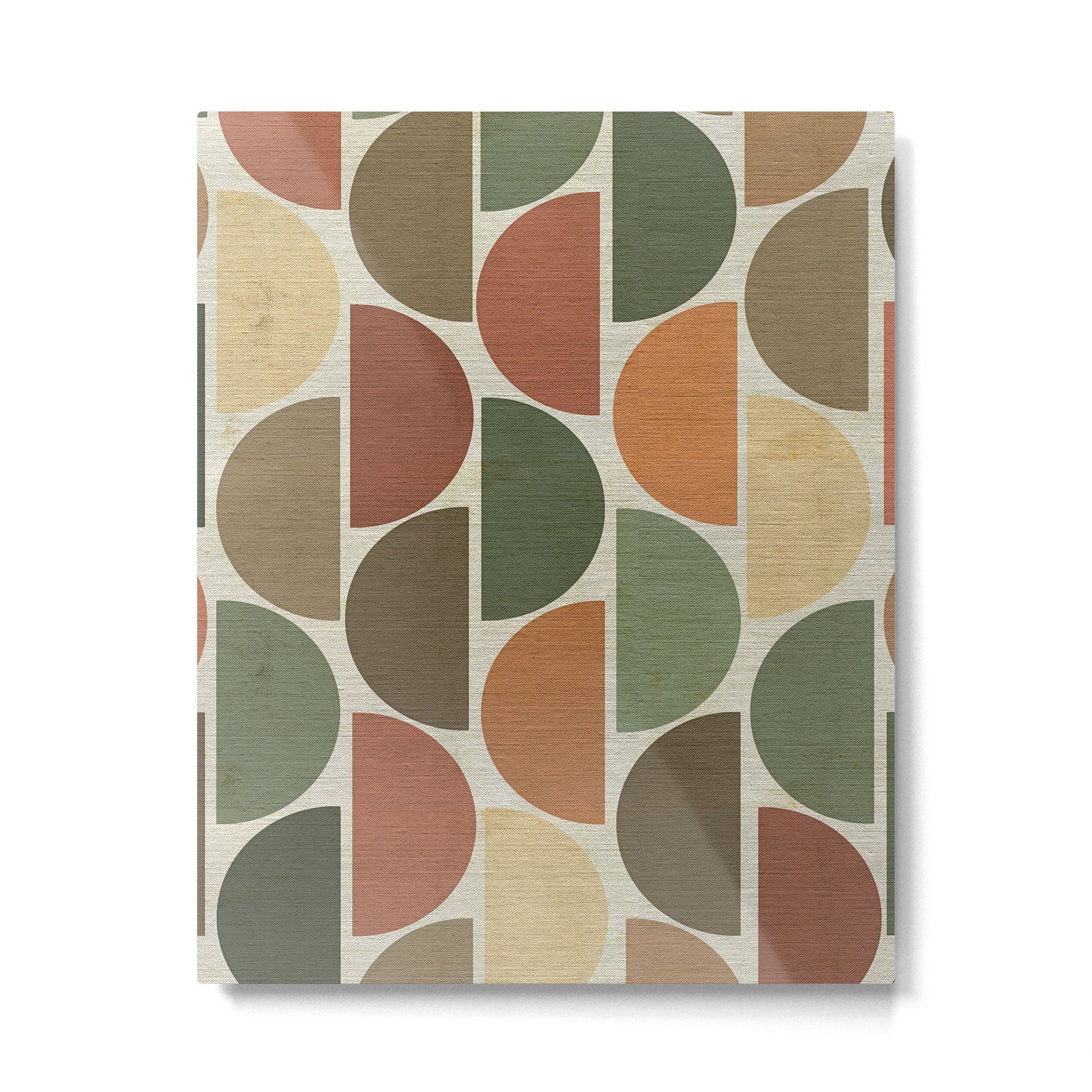 Mid-Century Canvas Geo Pattern Metal Print Gallery Image 6
