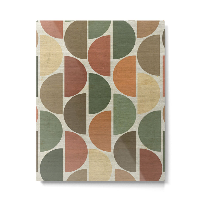 Mid-Century Canvas Geo Pattern Metal Print Gallery Image 1