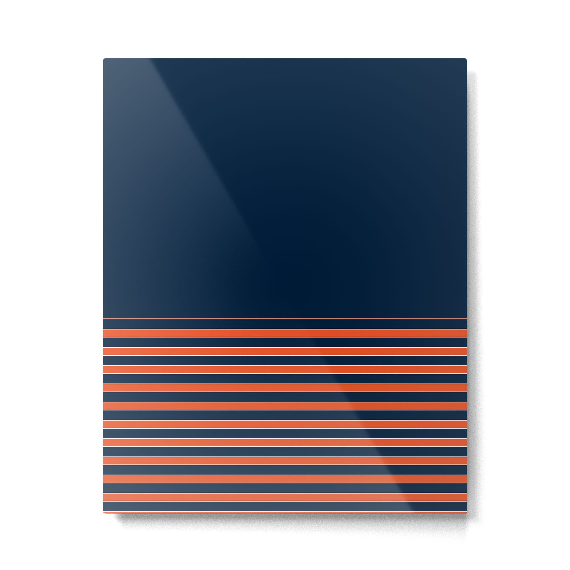 Minimal Indigo Orange Lines Metal Print Gallery Image 6