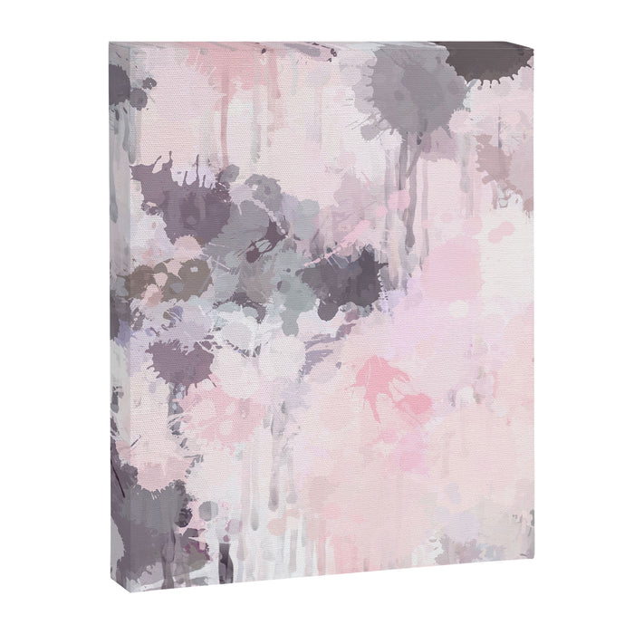 Modern Contemporary soft Pastel Pink Grey Abstract Canvas Print Gallery Image 1