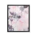 Modern Contemporary soft Pastel Pink Grey Abstract Framed Canvas Print Gallery Image 8