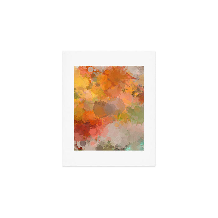 Modern contemporary Yellow Orange Abstract Art Print Gallery Image 1