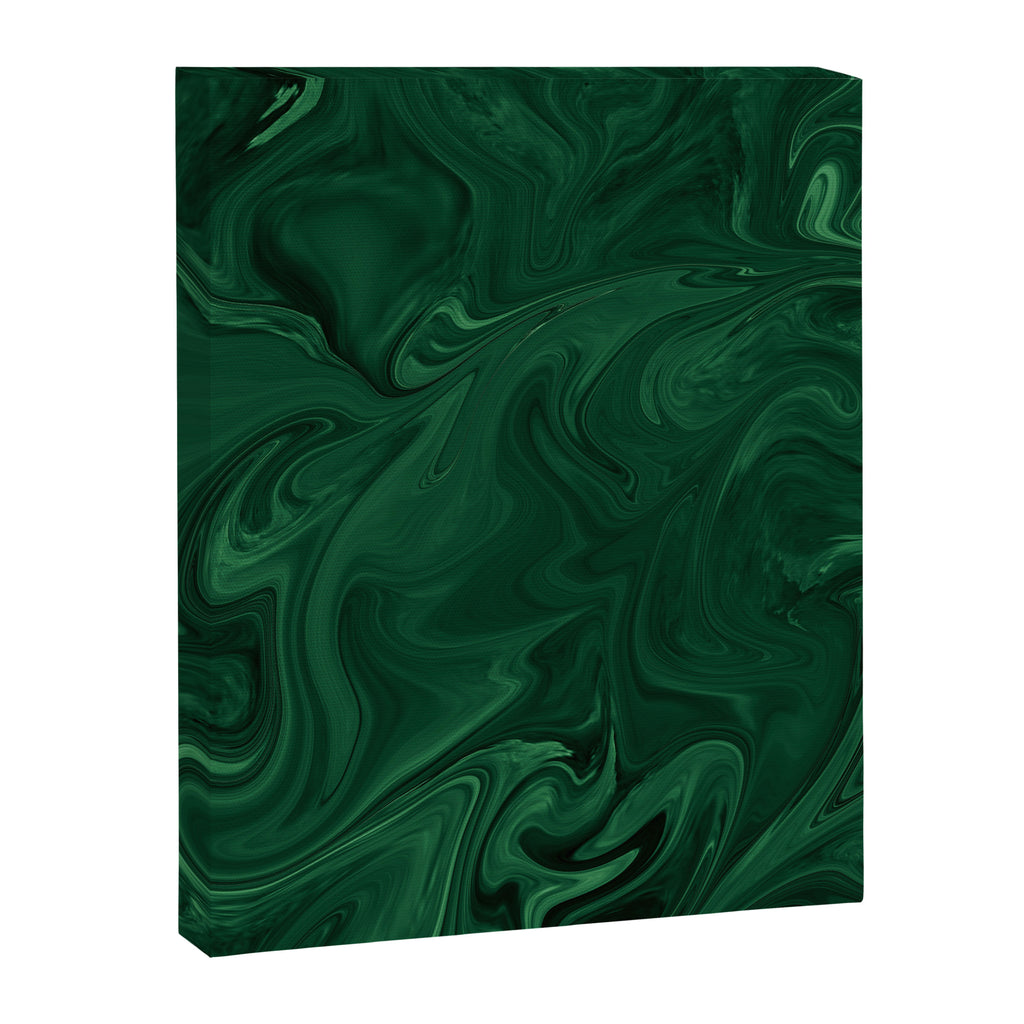 Modern Cotemporary Emerald Green Abstract Canvas Print Gallery Image 8
