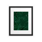 Modern Cotemporary Emerald Green Abstract Framed Art Print Gallery Image 6