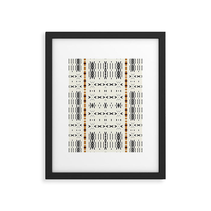 Mudcloth Tribal Neutral 02 Framed Art Print Gallery Image 1