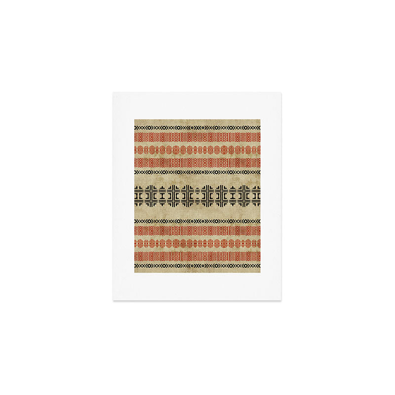 Orange Linen Mud Cloth Art Print Gallery Image 1