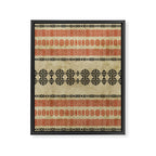 Orange Linen Mud Cloth Framed Canvas Print Gallery Image 8
