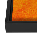 Orange Sunset Textured Acrylic Painting Framed Canvas Print Gallery Image 3