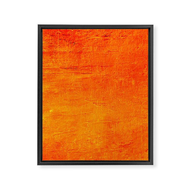 Orange Sunset Textured Acrylic Painting Framed Canvas Print Gallery Image 8