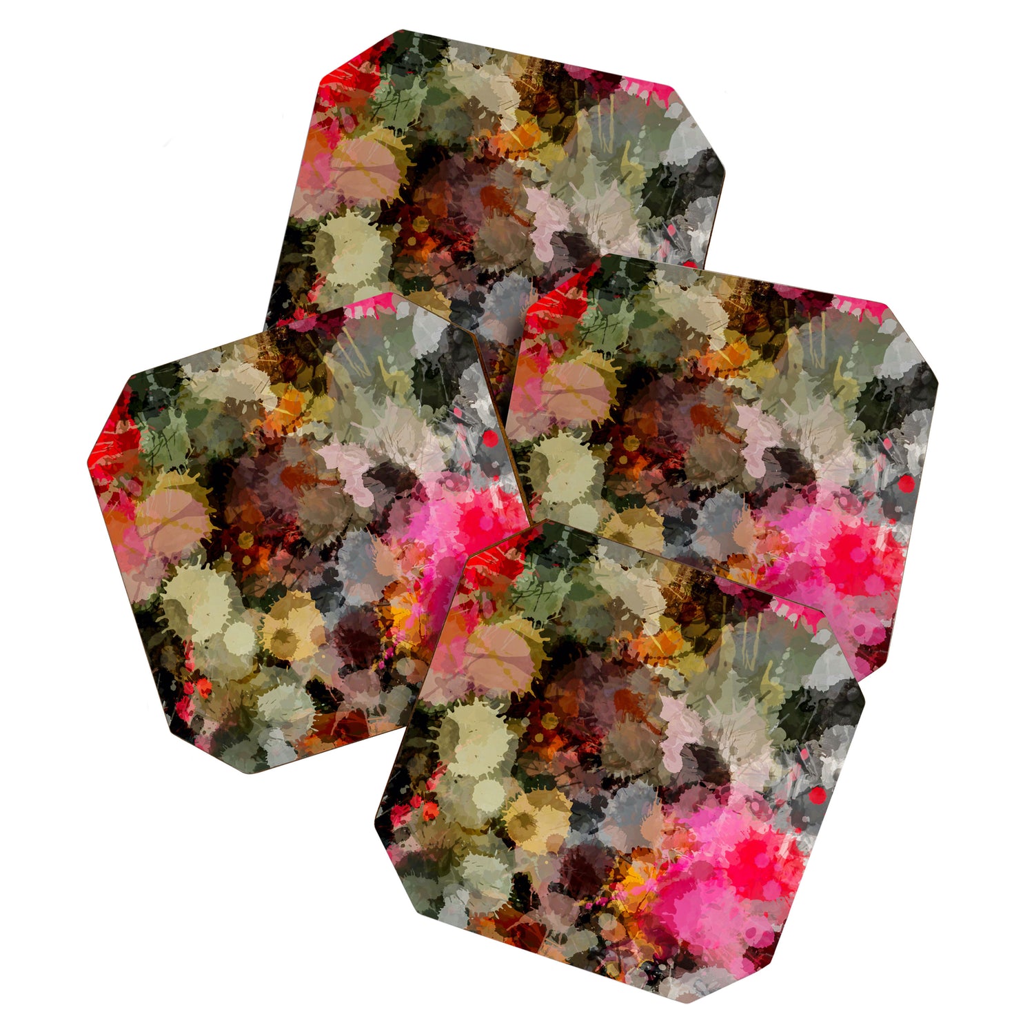 Paint Splatter Bouqet  Coaster Gallery Image 1