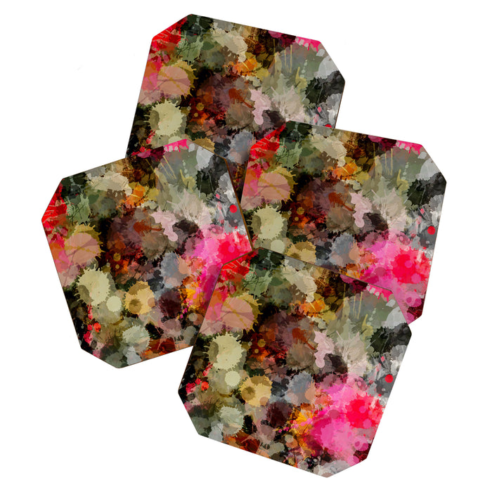 Paint Splatter Bouqet  Coaster Gallery Image 1