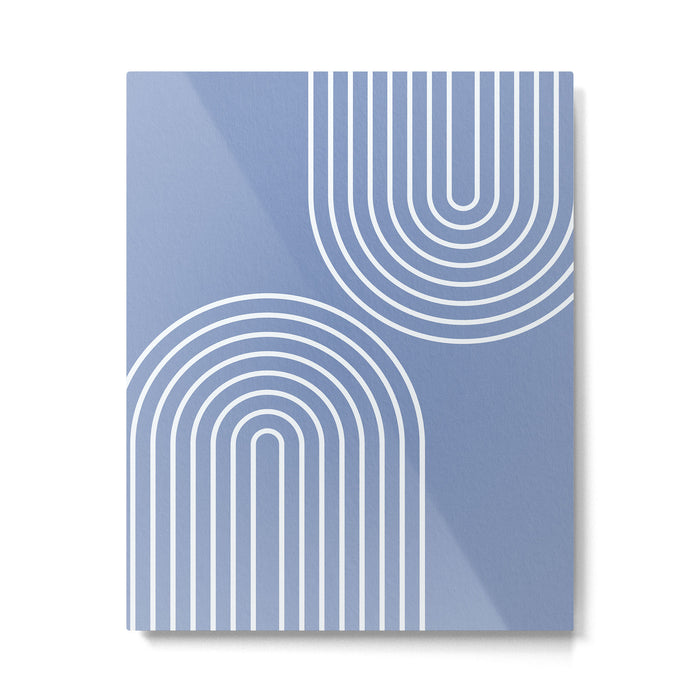 Periwinkle Blue Minimalist Metal Print Gallery Image 1