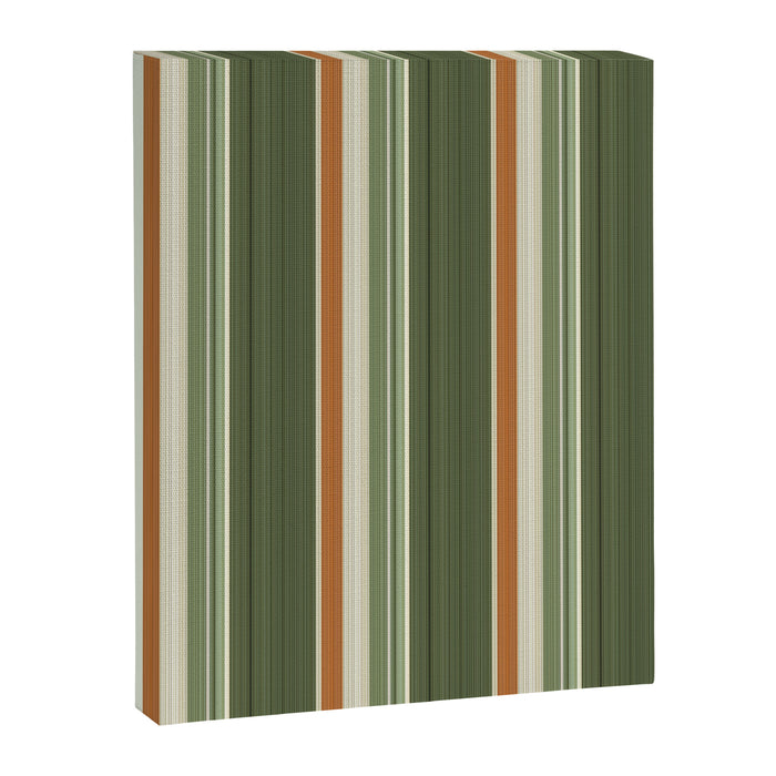 Sage Olive Green Stripes Canvas Print Gallery Image 1