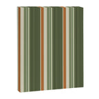 Sage Olive Green Stripes Canvas Print Gallery Image 8