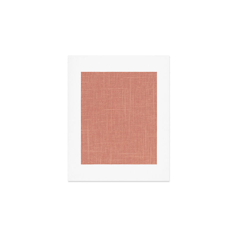 Salmon Linen Texture Art Print Gallery Image 1