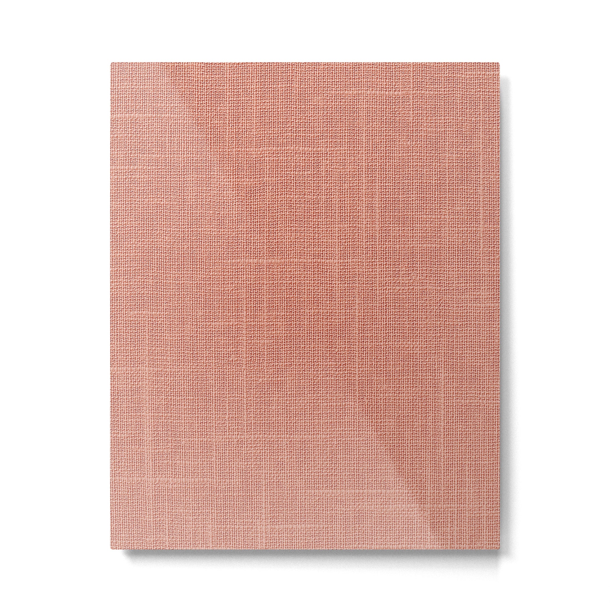 Salmon Linen Texture Metal Print Gallery Image 6