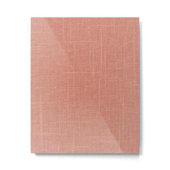 Salmon Linen Texture Metal Print Gallery Image 1