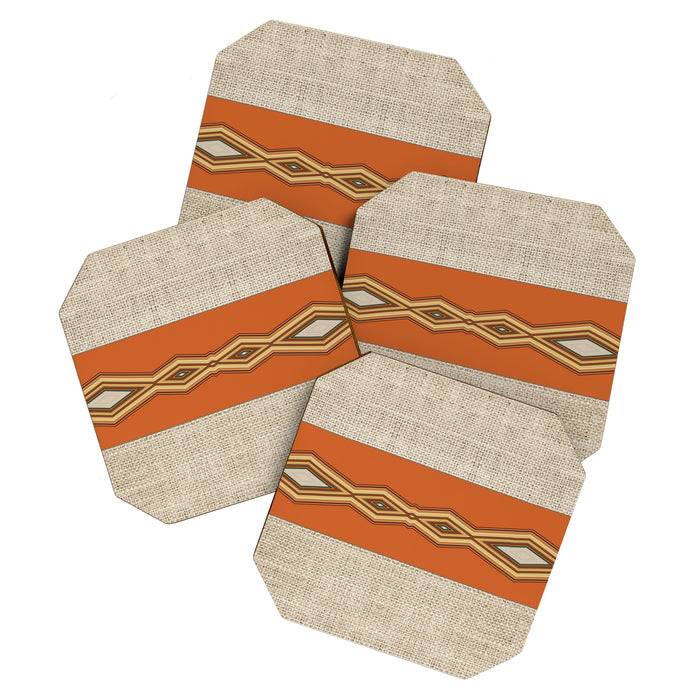 Southwestern Earth Tone Texture Design Coaster Gallery Image 1
