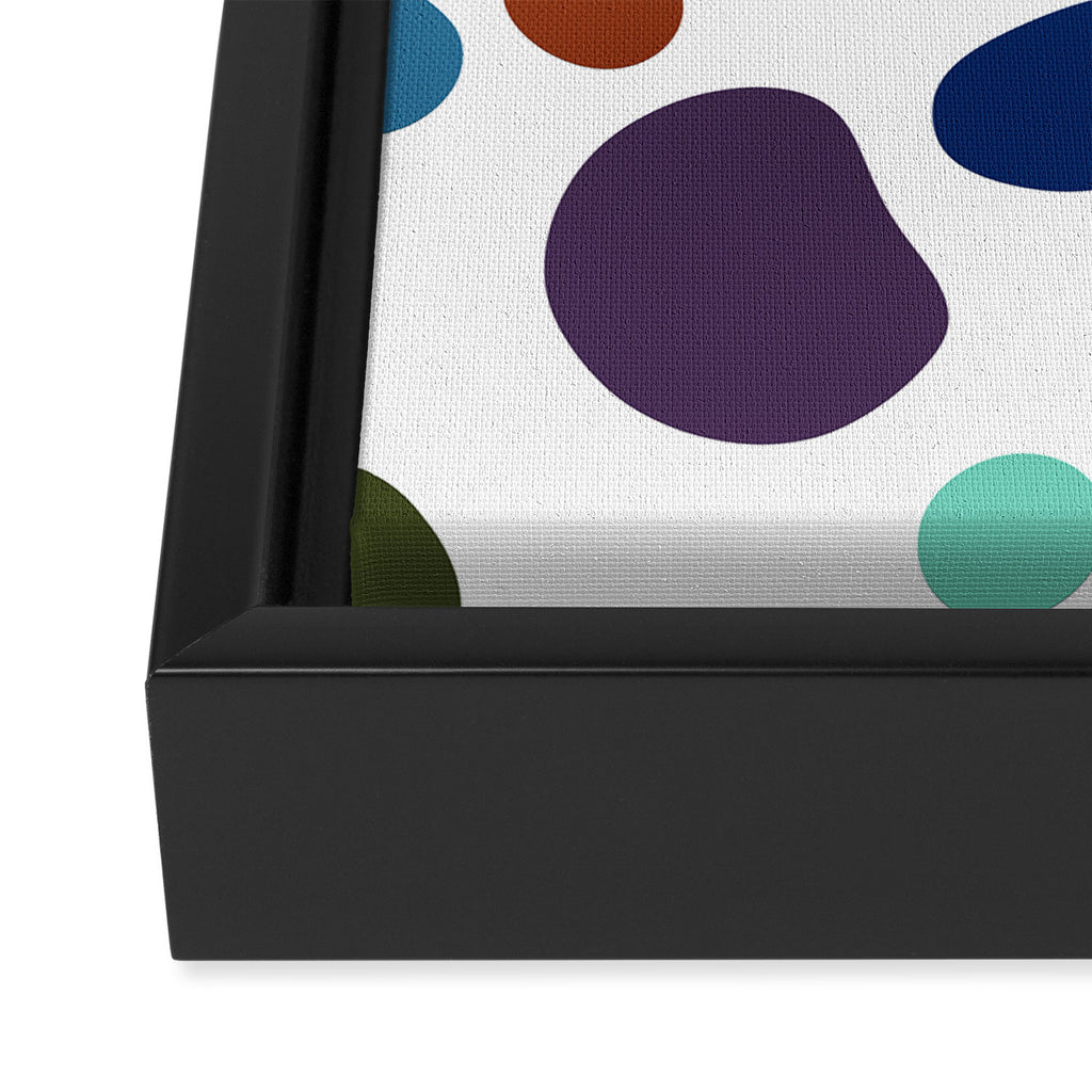 Terrazzo Abstract Pattern Framed Canvas Print Gallery Image 3