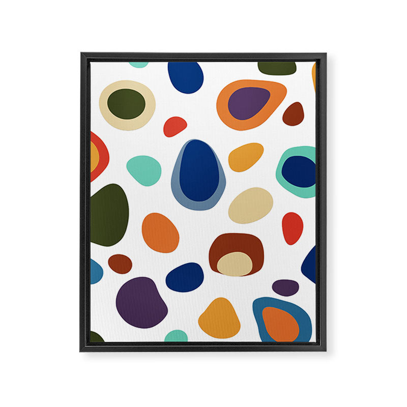 Terrazzo Abstract Pattern Framed Canvas Print Gallery Image 8