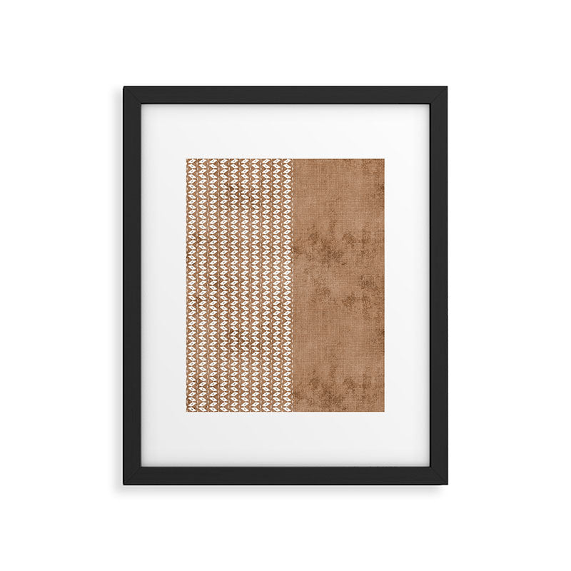 Two Toned Tan Texture Framed Art Print Gallery Image 6