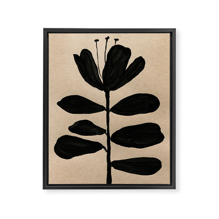 Bloom in Black Framed Canvas Print Gallery Image 1
