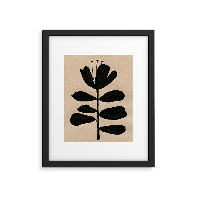 Bloom in Black Framed Art Print Gallery Image 5