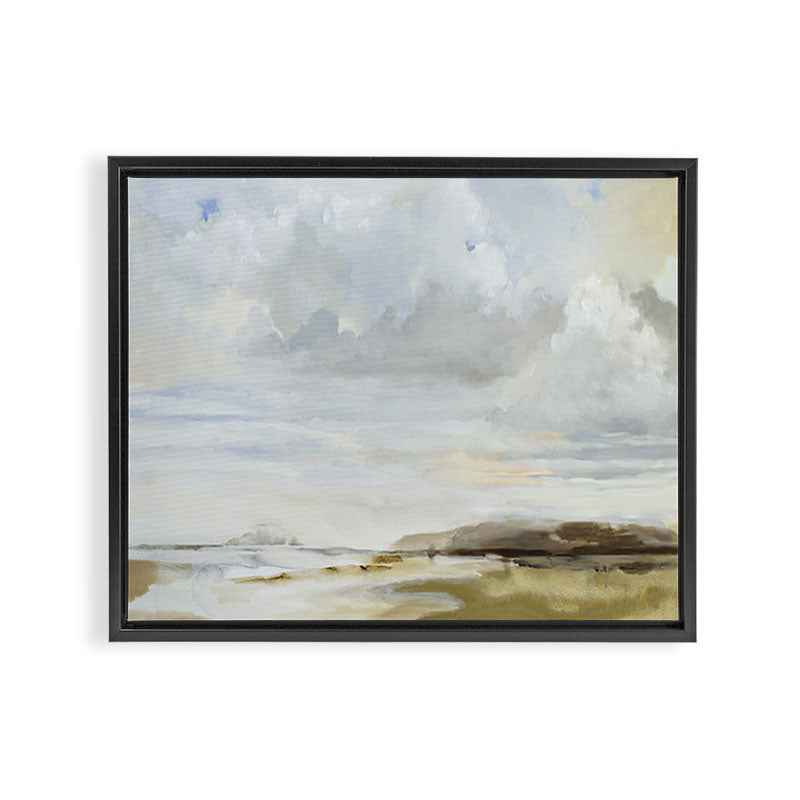 Cloudy Shoreline Framed Canvas Print Gallery Image 1