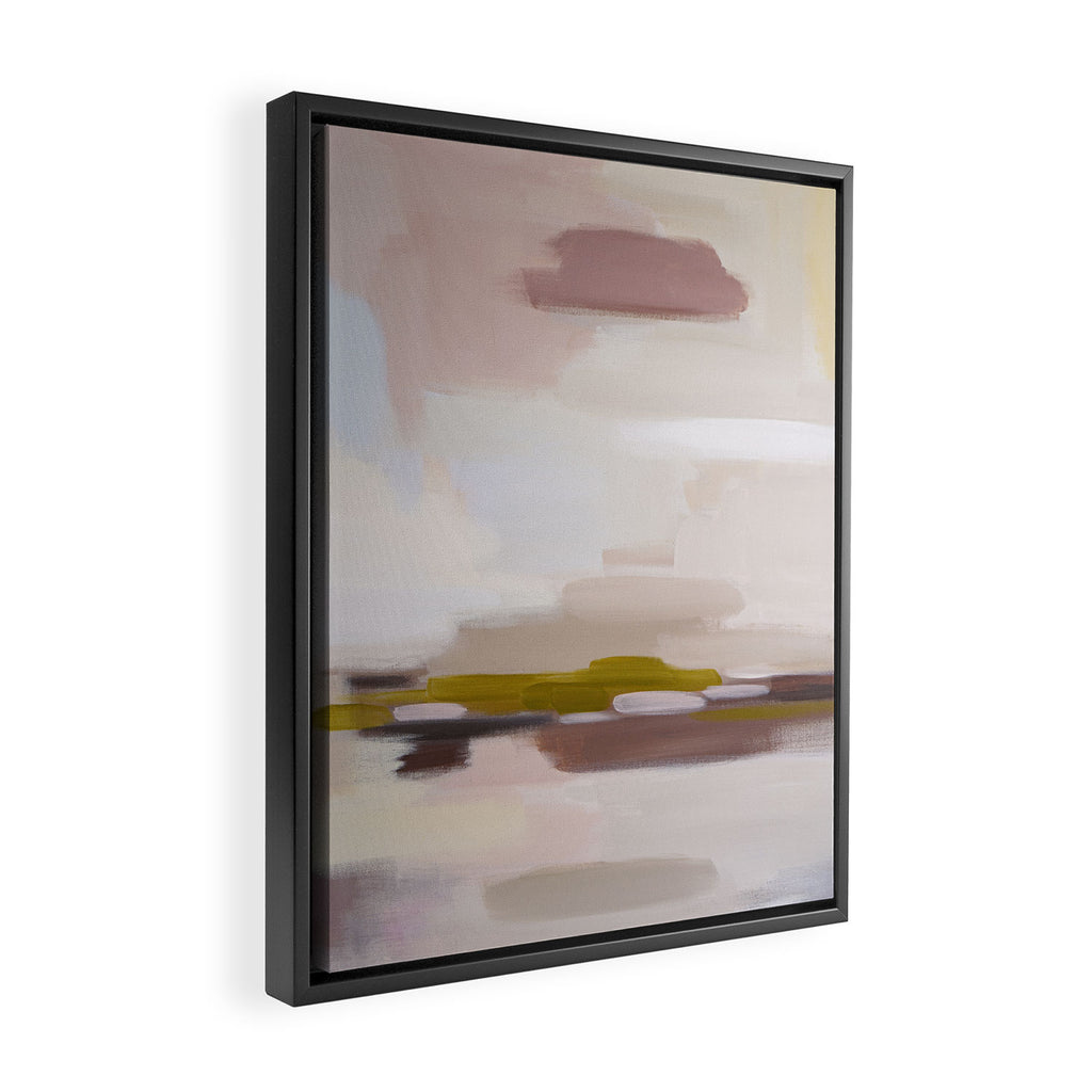 Mellow Taupe Horizon â¡ Framed Canvas Print Gallery Image 2